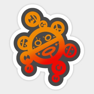 Red Taino Sun Sticker